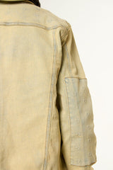 "MENDING HEARTS" EMBOSSED DENIM JACKET (LIGHT BLUE/SAND)