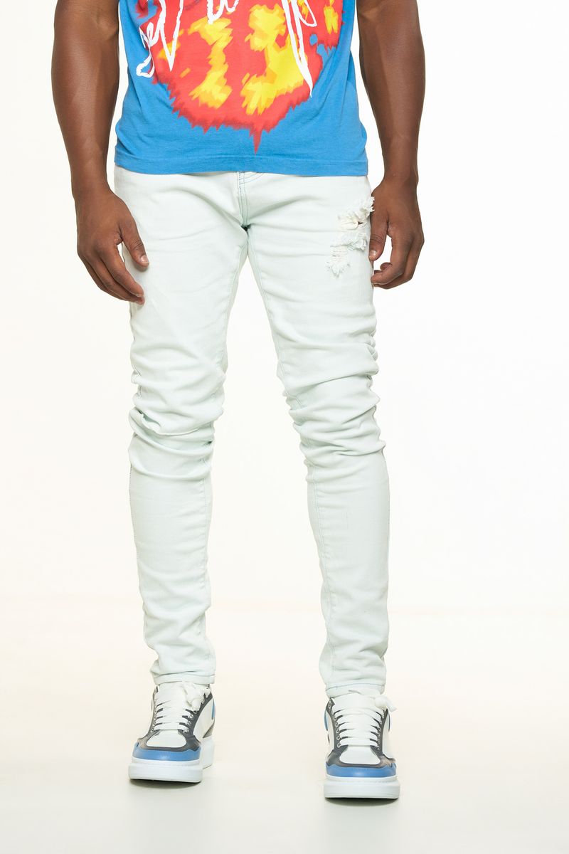 "CLEAR SKIES" SKINNY DENIM (ICE BLUE)