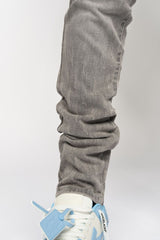 "SURVIVED" SKINNY DENIM (LIGHT GREY)