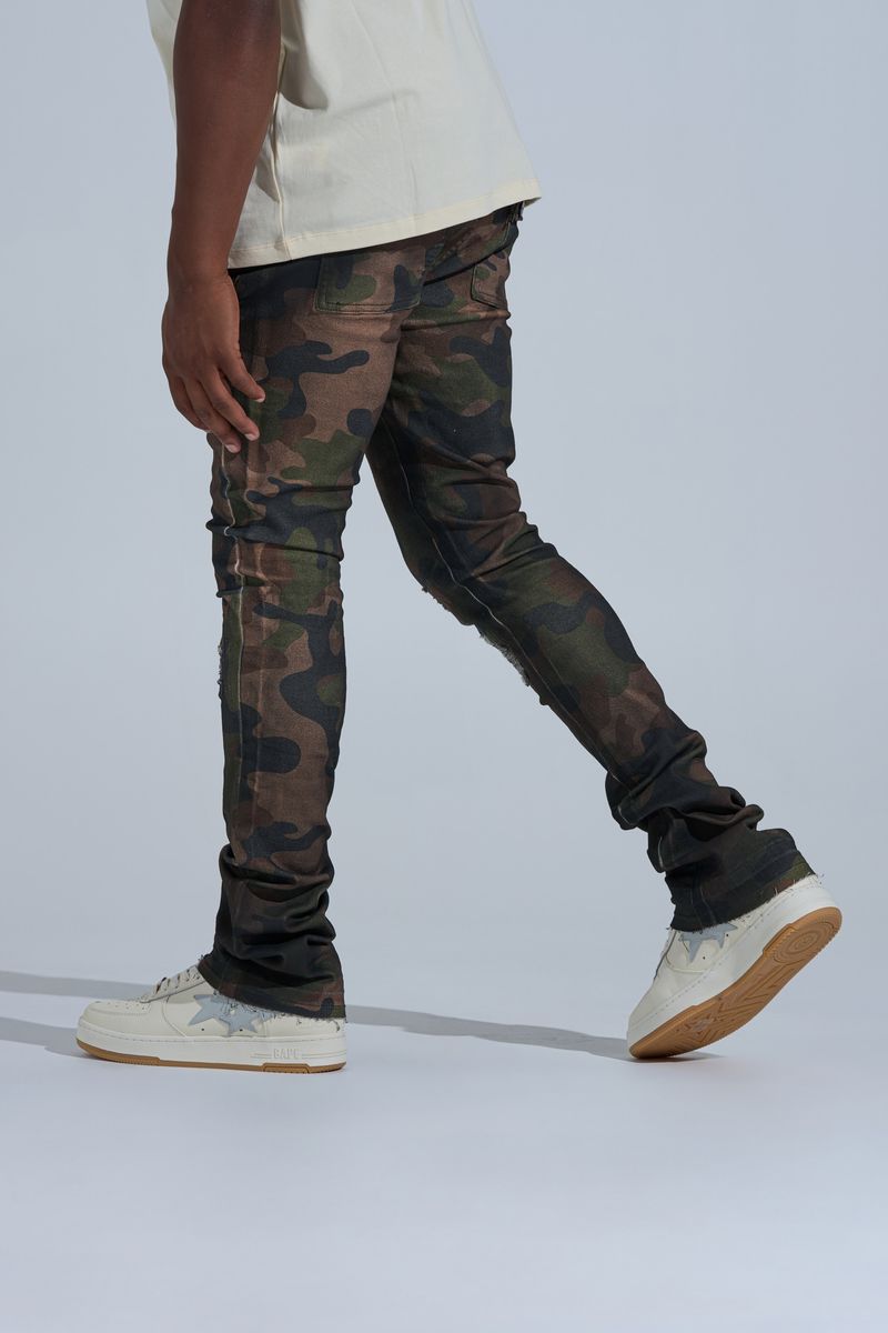 "PRAY FOR THEM" STACK DENIM (CAMO)