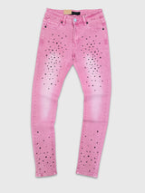 Milkyway Rhinestone SKINNY DENIM (Pink Wash)