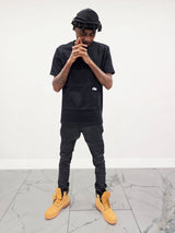 Pitch Black SKINNY DENIM (Jet Black Waxed)