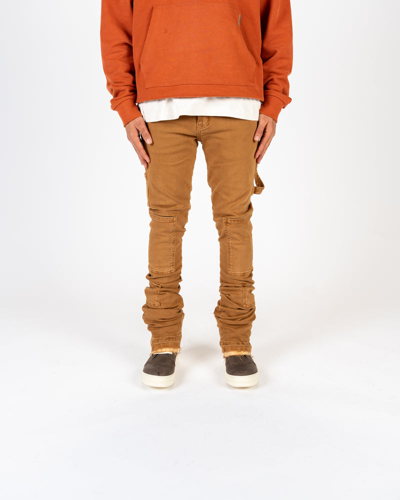 "VIBRANT VISIONS" CARGO FLARE STACK DENIM