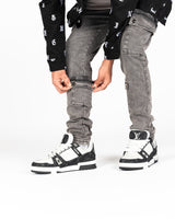 "ENERGY SHIFT" CARGO SKINNY DENIM