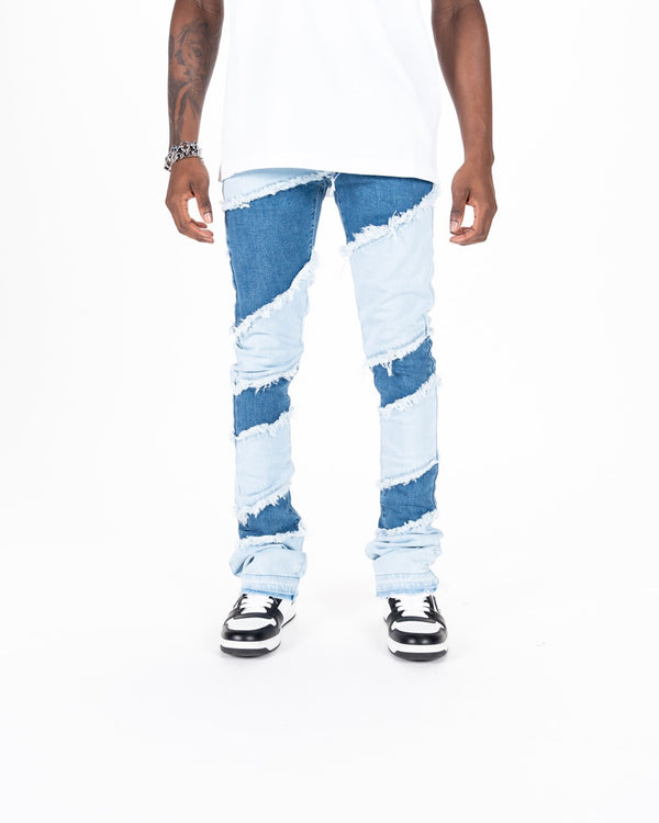 "EMBRACE THE JOURNEY" FLARE STACK DENIM