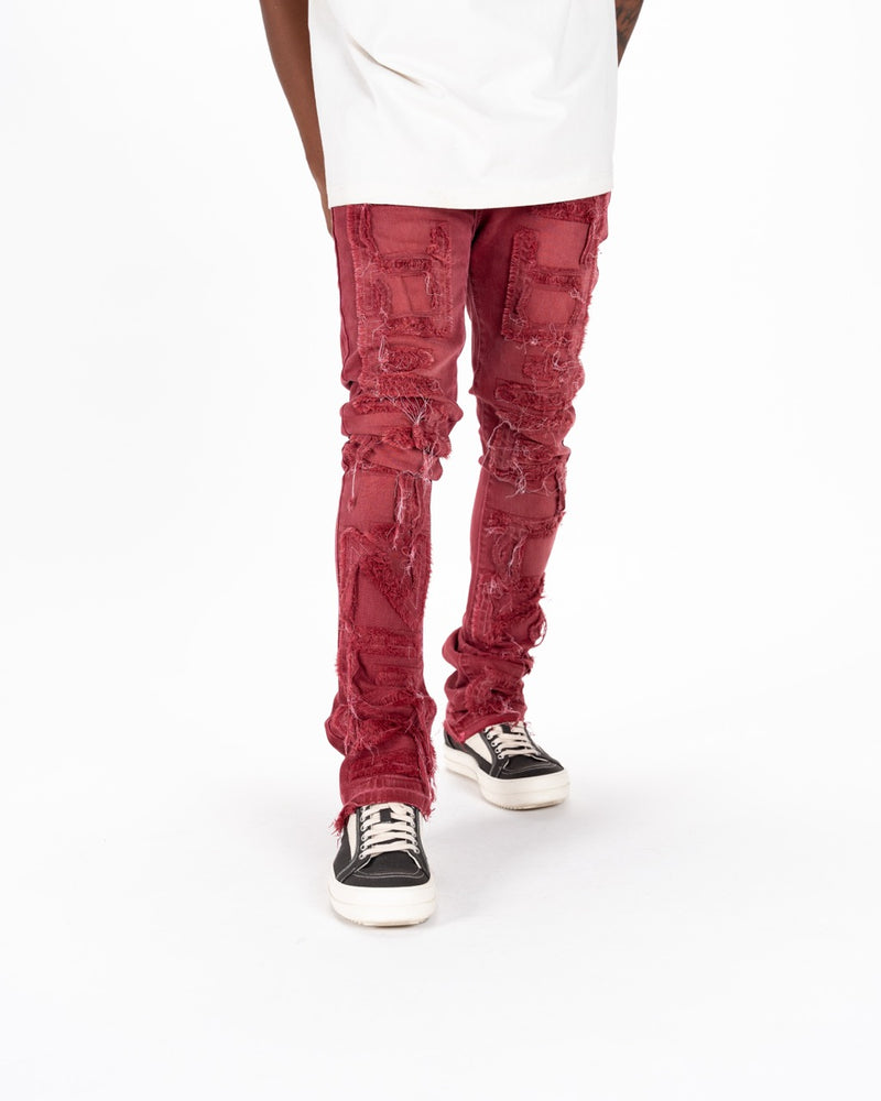 "INSPIRED BY" FLARE STACK DENIM