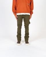 "VIBRANT VISIONS" CARGO FLARE STACK DENIM