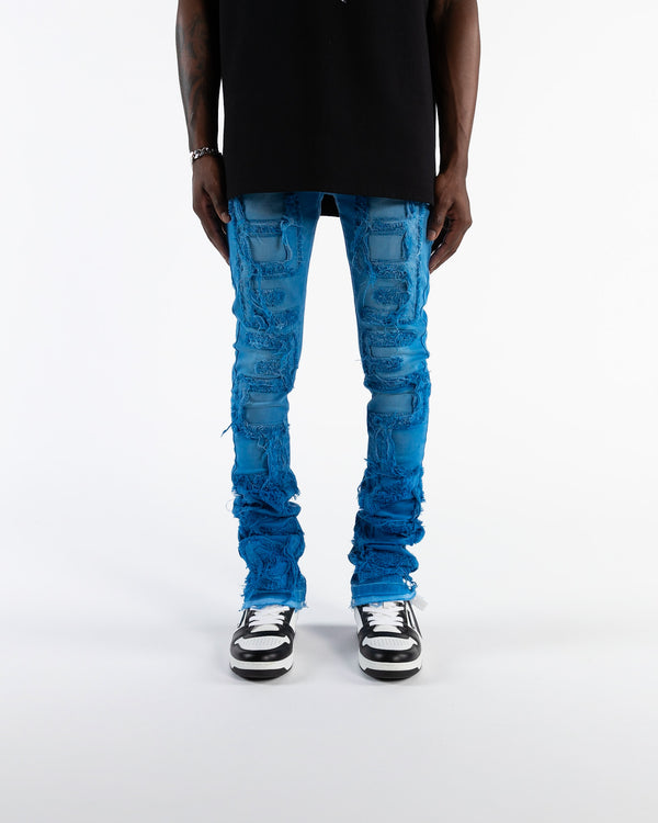 "INSPIRED BY" FLARE STACK DENIM