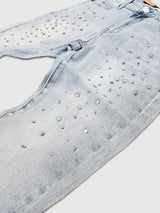 Milkyway Rhinestone SKINNY DENIM (Light Blue)