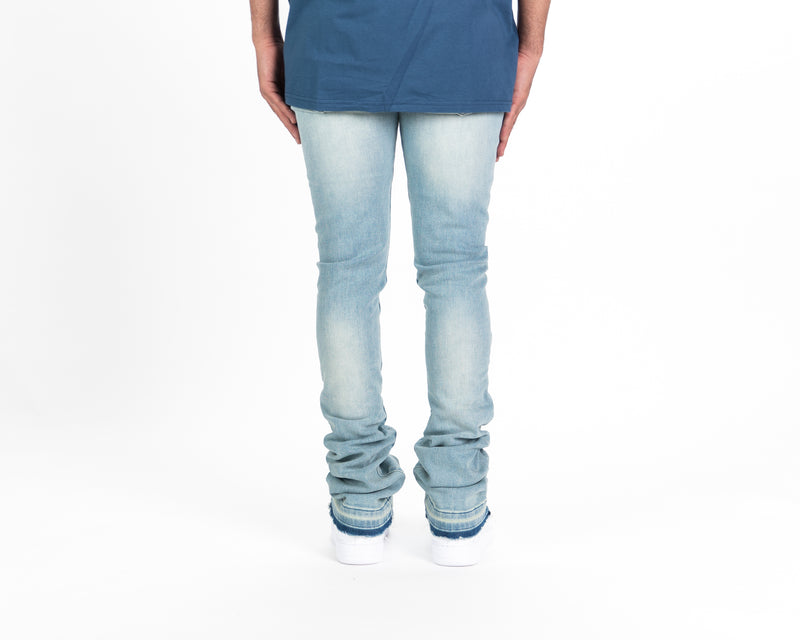 "NOW OR NEVER" FLARE STACK DENIM