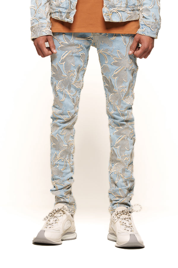 "DREAMS BLOSSOMING" SKINNY DENIM (LIGHT BLUE)