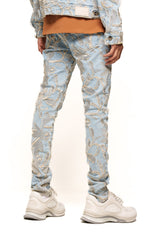 "DREAMS BLOSSOMING" SKINNY DENIM (LIGHT BLUE)