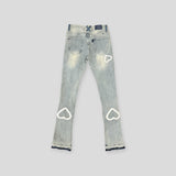 "LUMINIOUS LOVE" FLARE STACK DENIM