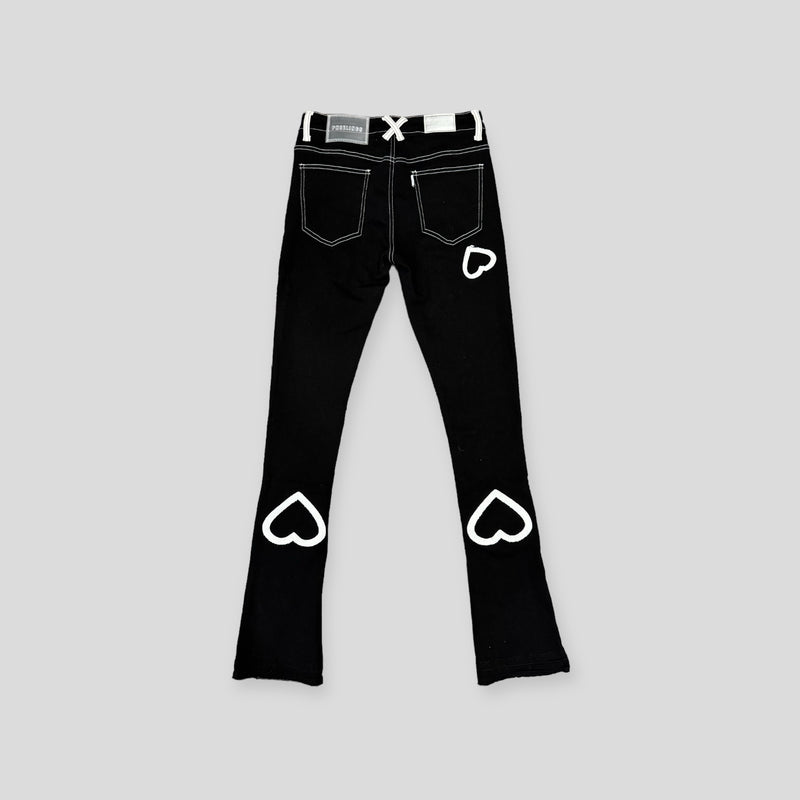 "LUMINIOUS LOVE" FLARE STACK DENIM